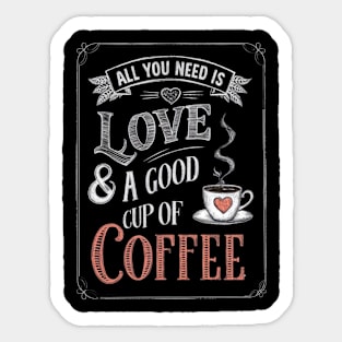 Love and Coffee Sticker